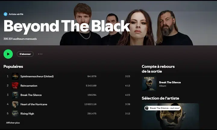 Écouter Beyond The Black sur Spotify – My Rock Revolution