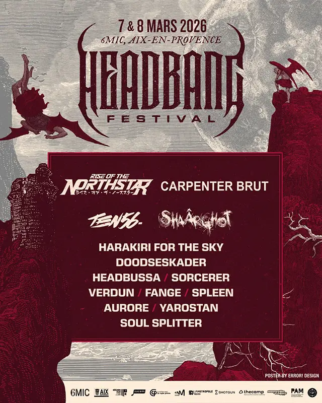 Affiche du Headbang Festival 2026 Affiche du Headbang Festival 2026