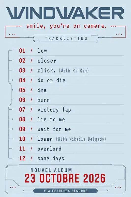 Windwaker "smile, you're on camera" tracklisting