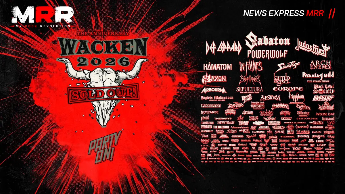 Affiche officielle du Wacken Open Air 2026 complet avec 85 000 billets vendus