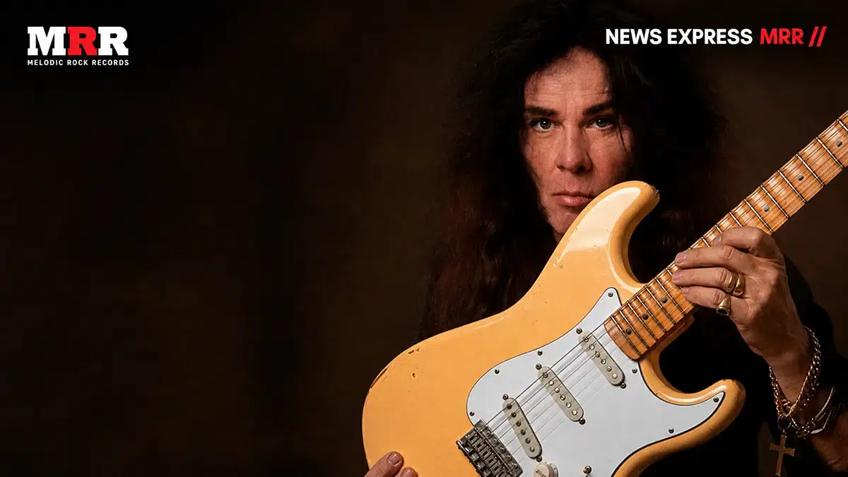 Yngwie Malmsteen avec sa guitare pour Hell Or High Water
