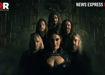 Nightwish sur un visuel promotionnel lié à Yesterwynde
