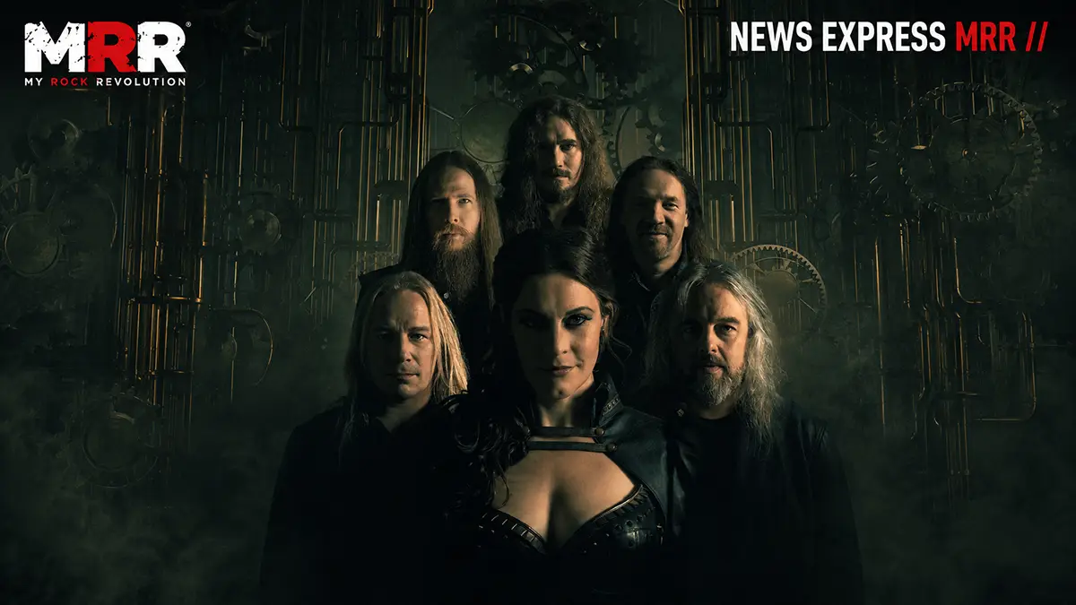 Nightwish sur un visuel promotionnel lié à Yesterwynde