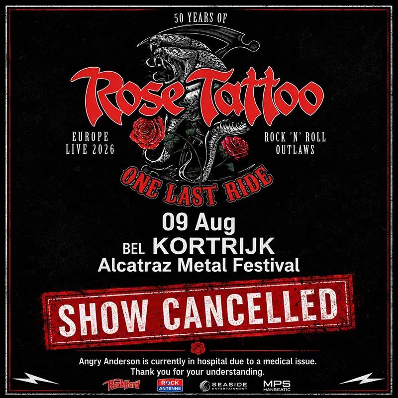 Rose Tattoo - show cancelled Rose Tattoo - show cancelled